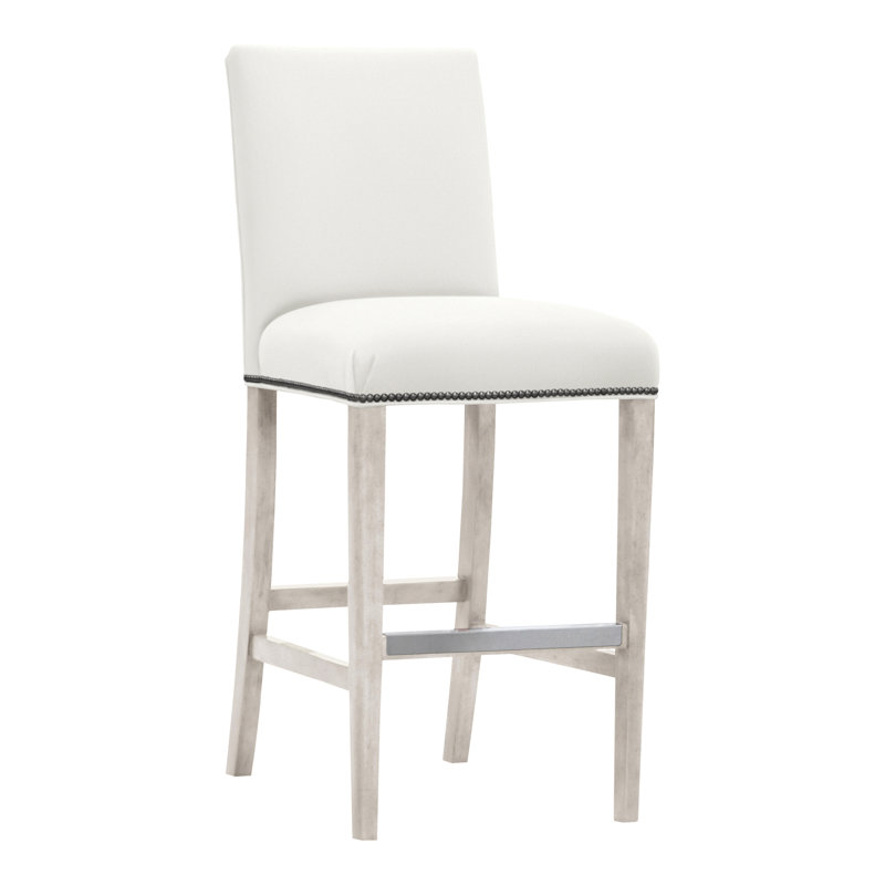 Gin Fizz Upholstered Stool with Solid Wood Frame, Yes, Perigold Improve Dune, Casa Blanca