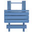 Table pliante bleue en bois massif pour patio, cour arrière - portable, espaces extérieurs portatifs peu encombrants
