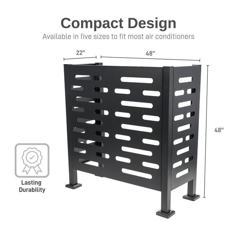 Premium Air Conditioner Screen,  Graphite Color, 48" H x 22" W x 48" D