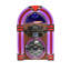 Haut-parleur Bluetooth Jukebox avec radio FM et éclairage DEL multicolore-101463016