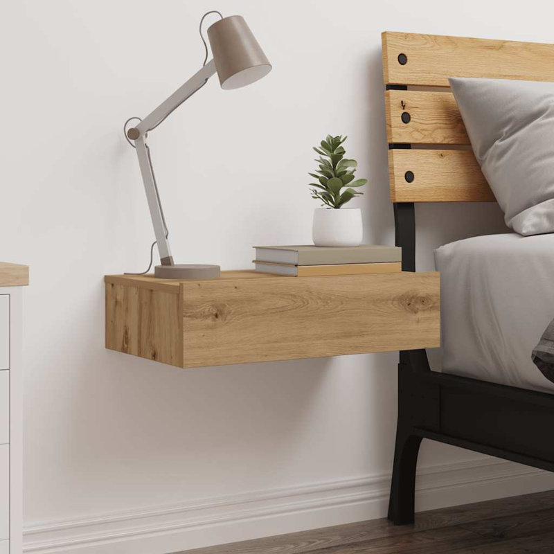 Bedside Cabinet 60X35 Cm Engineered Wood, Artisan oak