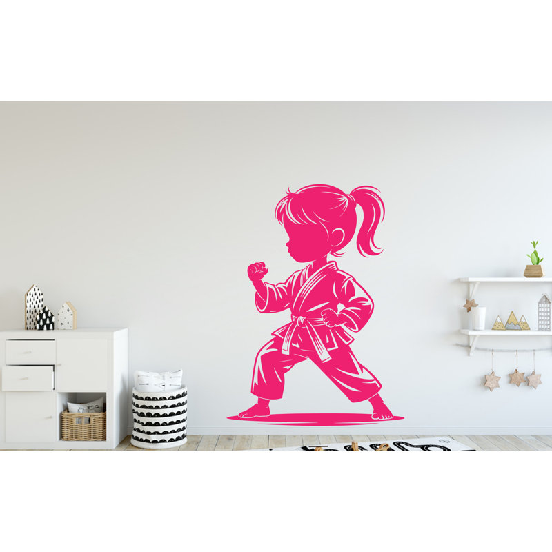 Adhésif décoratif Karaté pour fille Karaté adhésif pour enfant, H 22 po x l 17 po, Mauve