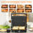 HomCom 13.75'' Non Stick Electric Grill Sandwich Maker with Lid