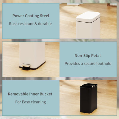 Aarvin Steel Step On Kitchen Trash Can - 5L
