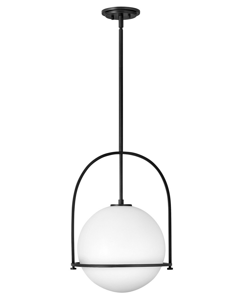 Arie Dimmable Single Light Pendant, 19" H x 15.5" W x 15.5" D, Black