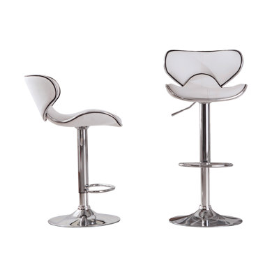 Ensemble de 2 tabourets pivotants réglables Masaccio avec base chromée Airlift