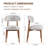 Aura 47’’ Round Wood Dining Table With Upholstered Chairs, Kitchen Dining Room Furniture Set-1268768845-1268768839-1268768838