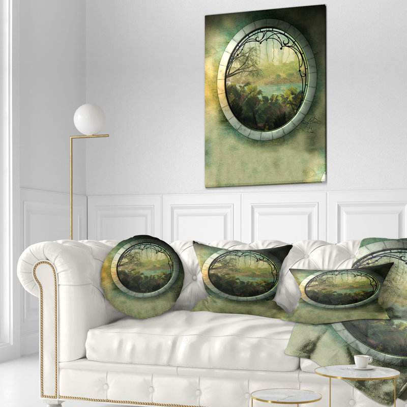 Oreiller avec cadre de photographie imaginaire, 18 po x 18 po, Coussin décoratif