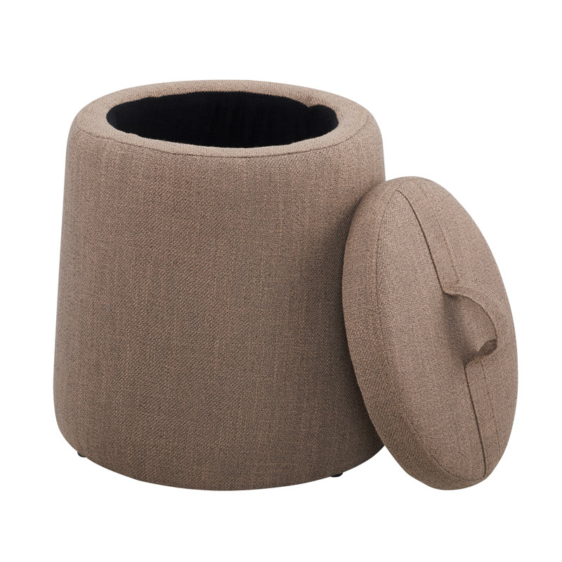 Adylee Upholstered Ottoman, Gray Polyester