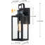Schlesinger Matte Black 38.1cm H Outdoor Wall Lantern