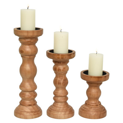 Ensemble de 3 chandeliers en bois pour chandelier Farmhouse