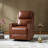 Chikako Genuine Leather Swivel Rocker Manual Recliner-70690529