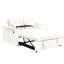 Lit convertible de 55,5 po, tissu de velours, dossier réglable, table d'appoint avec sac de rangement, coussin, beige