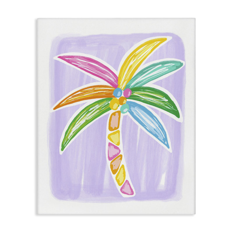«Pastel Palm on Canvas» par Lisa Nohren, H 30 po x l 24 po
