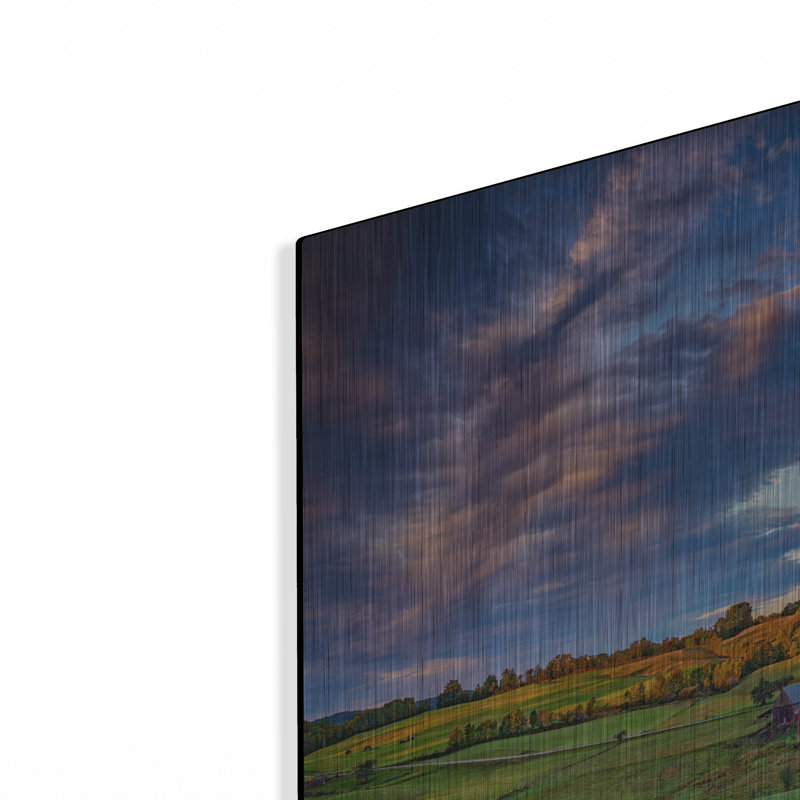 Mur de métal «First Light On Jenne Farm» par Rick Berk, H 12 po x l 16 po