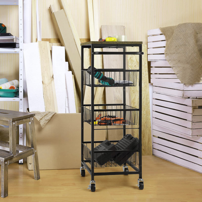 35.4'' H x 16.1'' W Utility Cart with Wheels