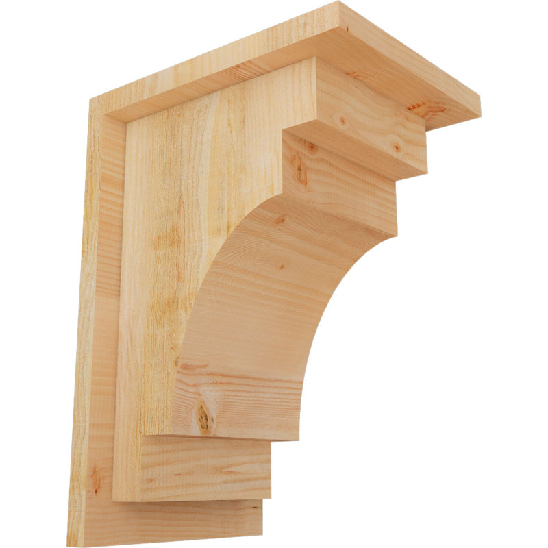 Corbeau méditerranéen avec contre-plaque, H 14 po x l 8 po x P 10 po, Sapin de Douglas, Sciage brut