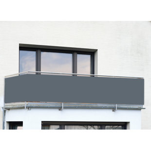 Écran de balcon - panneau de clôture décoratif en polyéthylène gris