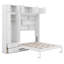 Grand lit escamotable mural avec armoire supérieure, tablettes et garde-robe, lit pliable pour chambre à coucher, chambre d'amis, bureau à domicile-1096048502