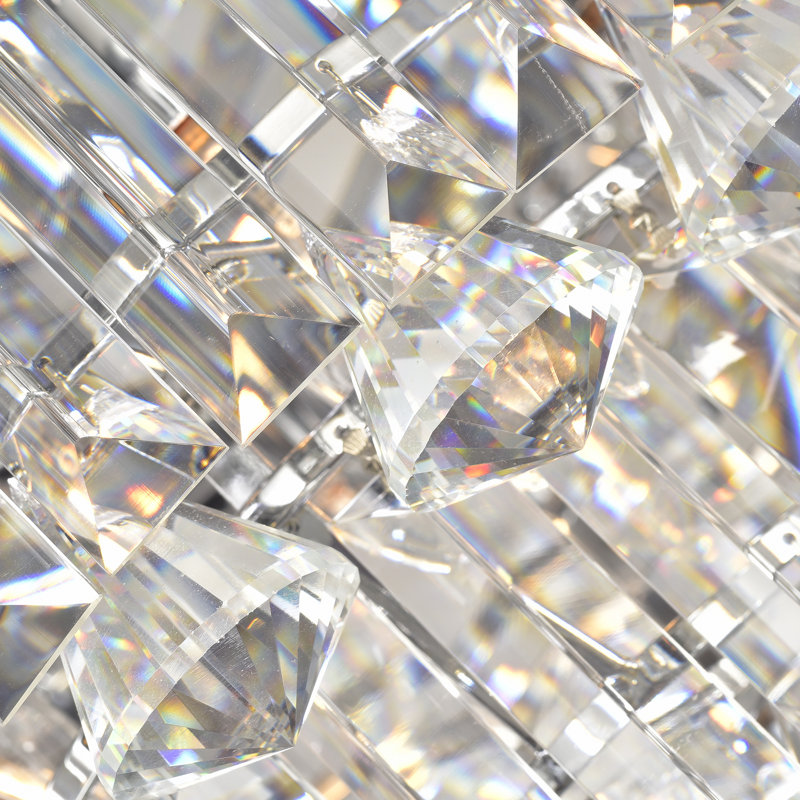 Crystal Flush Mount, Chrome