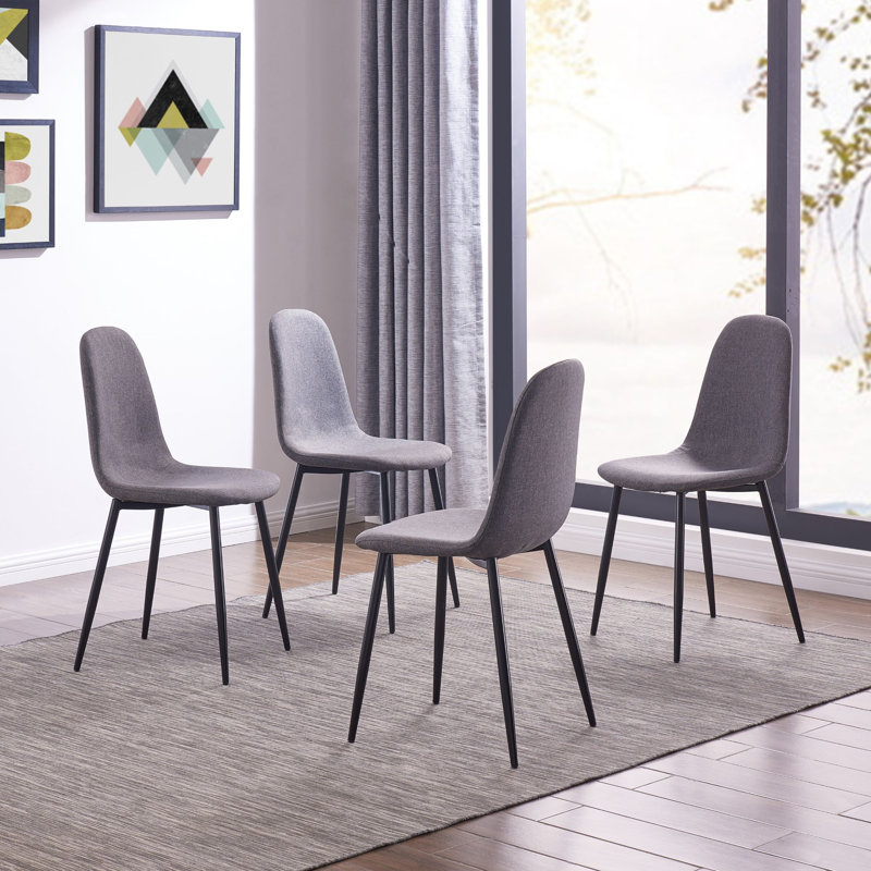 Chaise d'appoint en tissu Kortana, Gris clair