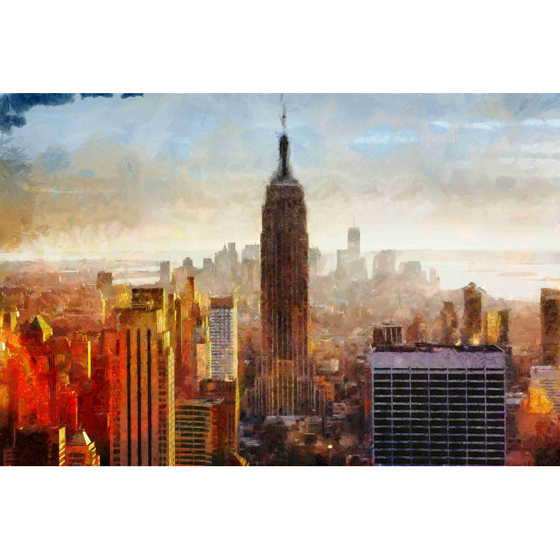 Painted New York Morning - Photographie sur toile tendue, H 8 po x l 12 po