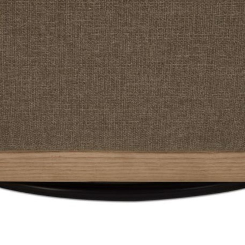Upholstered Swivel Armchair, Soft Taupe Basketweave
