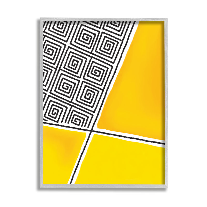 Asymétrique géométrique - impression, H 14 po x l 11 po x P 1,5 po, Estampe numérique Farmhouse