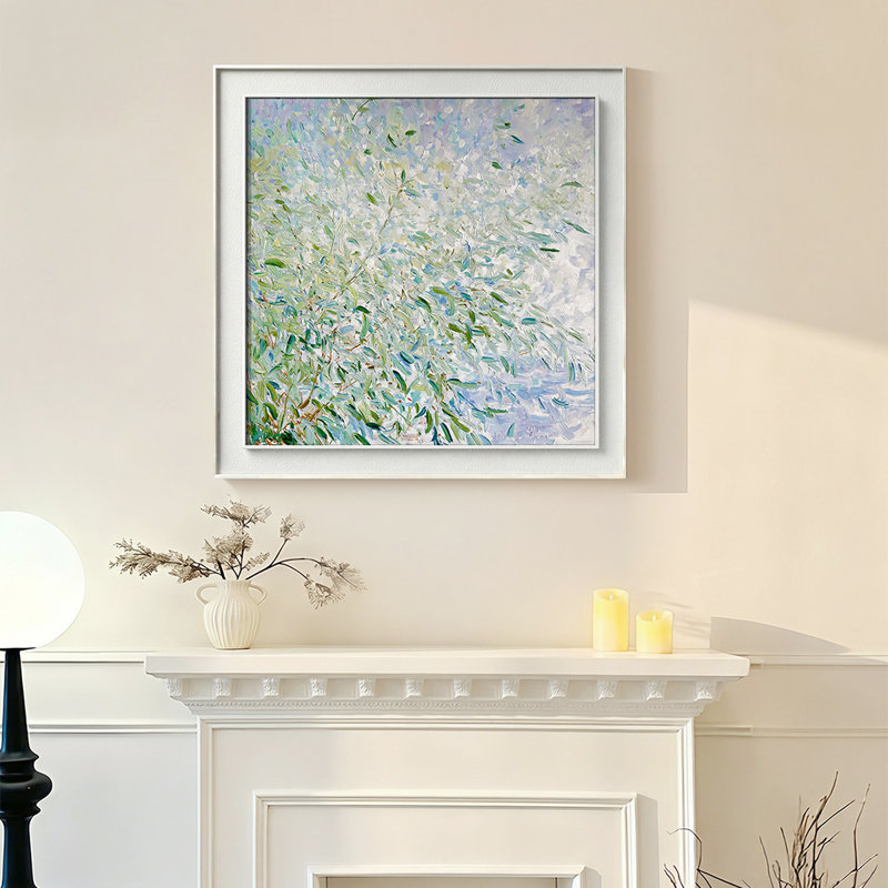 Art mural carré Mid-Century moderne Farbic pour le salon, 31.5" H x 31.5" W