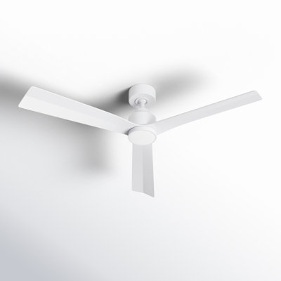 52" Smart Home Compatible 3 Blade Smart Ceiling Fan with Remote