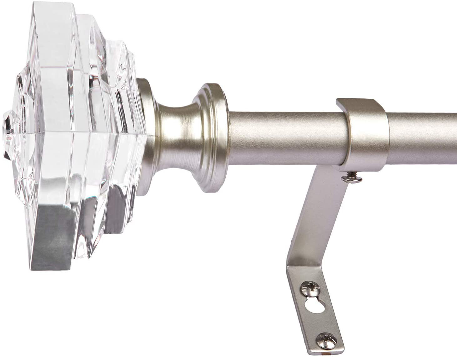 House of Hampton® Afelix Iron Adjustable Overall Width x 0.75'' Diameter Single Curtain Rod