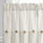 Linen Button Cotton Blend Tailored Cafe Curtain-62170945-62170952