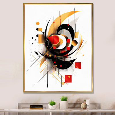 Symphonie abstraite rouge et noire sur toile