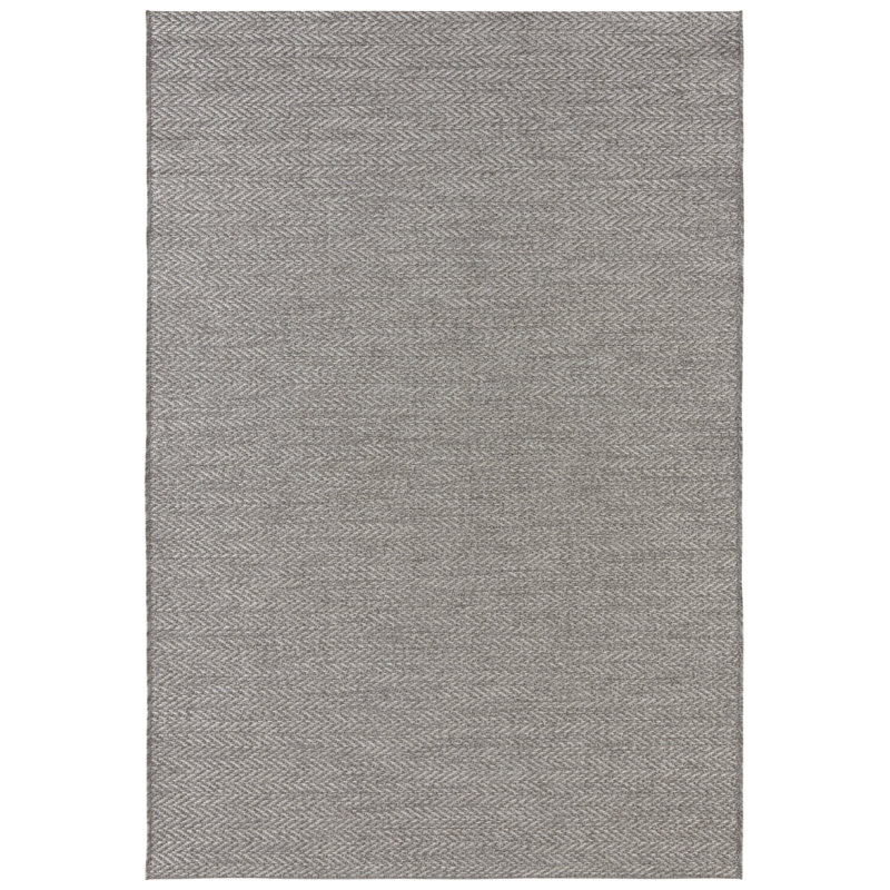 Caen Flatweave Grey Indoor/Outdoor Rug, Rectangle 160 x 230cm
