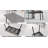 55.12-70.87"Expandable Modern Kitchen Dining Table, Rectangular MDF Dining Table For 4-6 People, Medieval Industrial Style, With Black Metal Legs, Suitable For Home&Kitchen (Gray)
