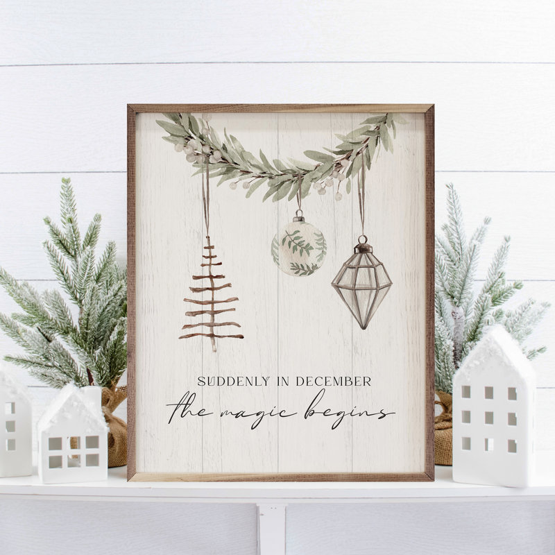 The Magic Begins Ornaments Verdure blanchie, L 16 po x H 20 po