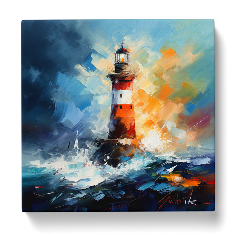 Lighthouse Abstract No.2 - Wrapped Canvas, 50cm H x 50cm W x 3cm D