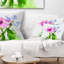 Mauve mauve et camomille bleue - coussin à imprimé floral
