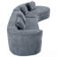 Canapé incurvé idéal pour les week-end relaxants Canapé modulaire de 132 po au design incurvé, canapé modulaire en chenille 2 pièces avec 4 coussins, éponge moelleuse et coussin à ressorts, grand canapé modulaire en éponge pour le salon-199836502