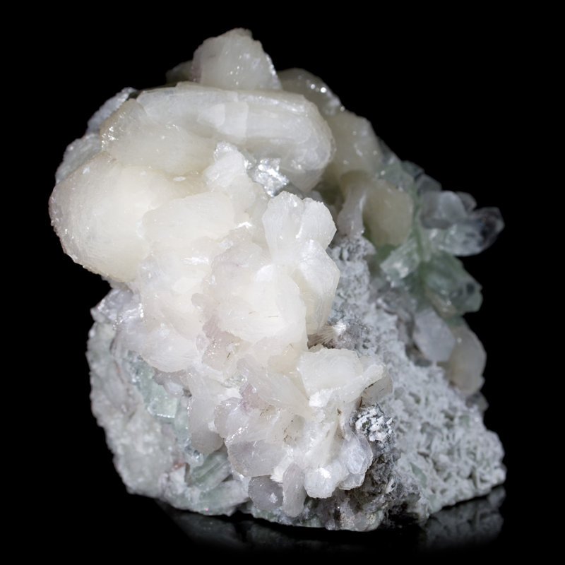 Esthétique apophyllite et stilbite sur calcédoine