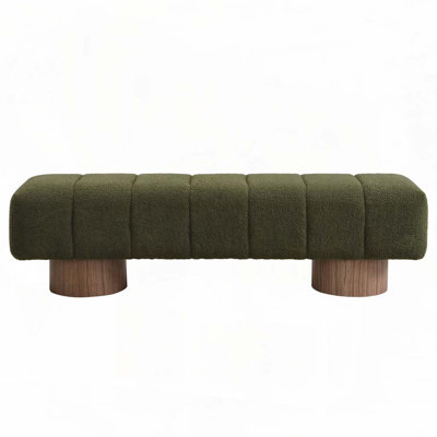 Upholstered Dining Bench for Dining Room, No-Assembly End of Bed Entryway Bench Ottoman