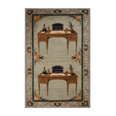 Tapis brun français lavable à la machine