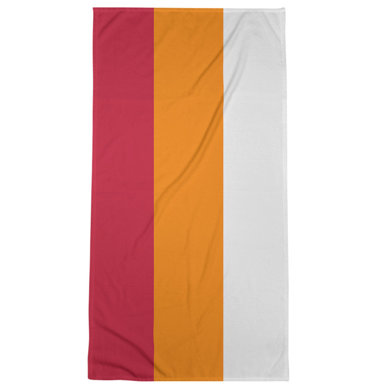 Cotton Blend Bath Towel, Burgundy/Orange/Pink