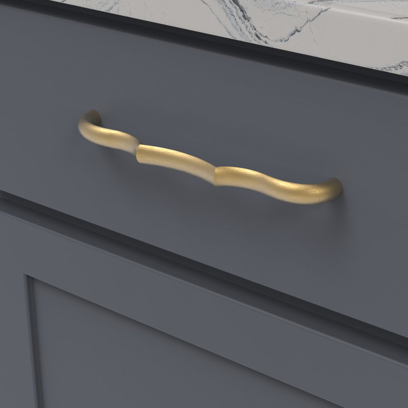 Trellis Bar / Handle Pull, Brushed Golden Brass, 7-9/16"