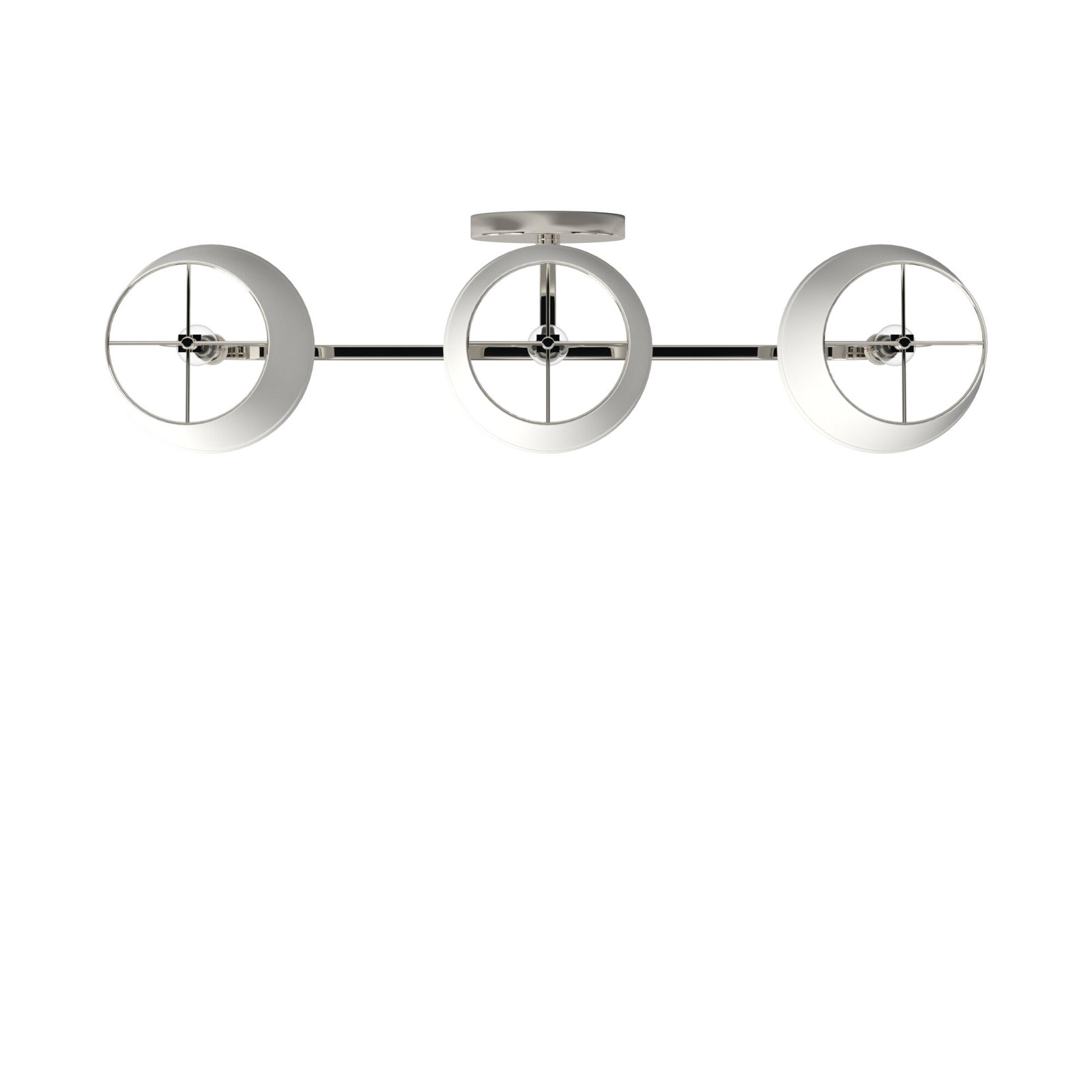 Climsland Dimmable Vanity Light, Polished Nickel, 3