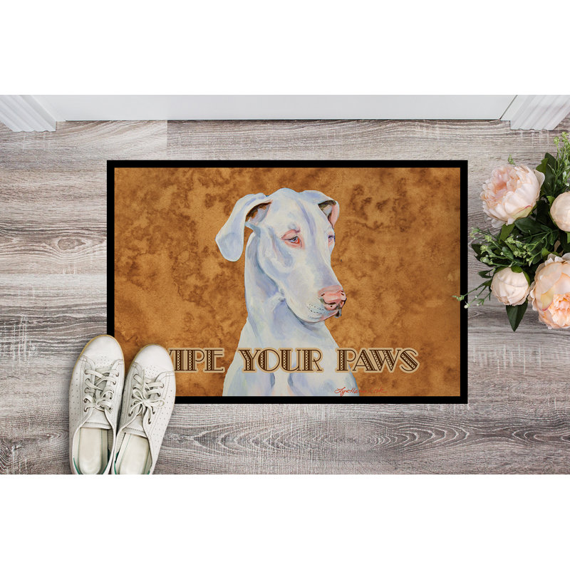 Tapis d’intérieur anti-dérapant blanc superbe, Rectangle 2 pi x 3 pi