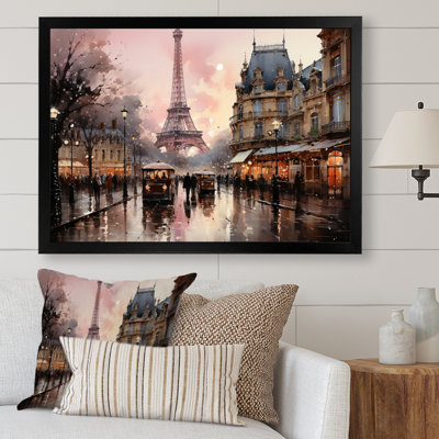 Pink Twilight Rendezvous In Paris I - Paris Wall Art for Living Room