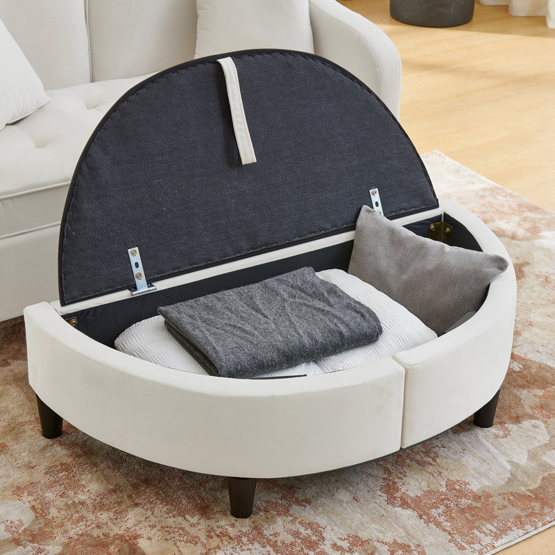 Fauteuil rembourré 48 po avec chargement USB, Beige Polyester