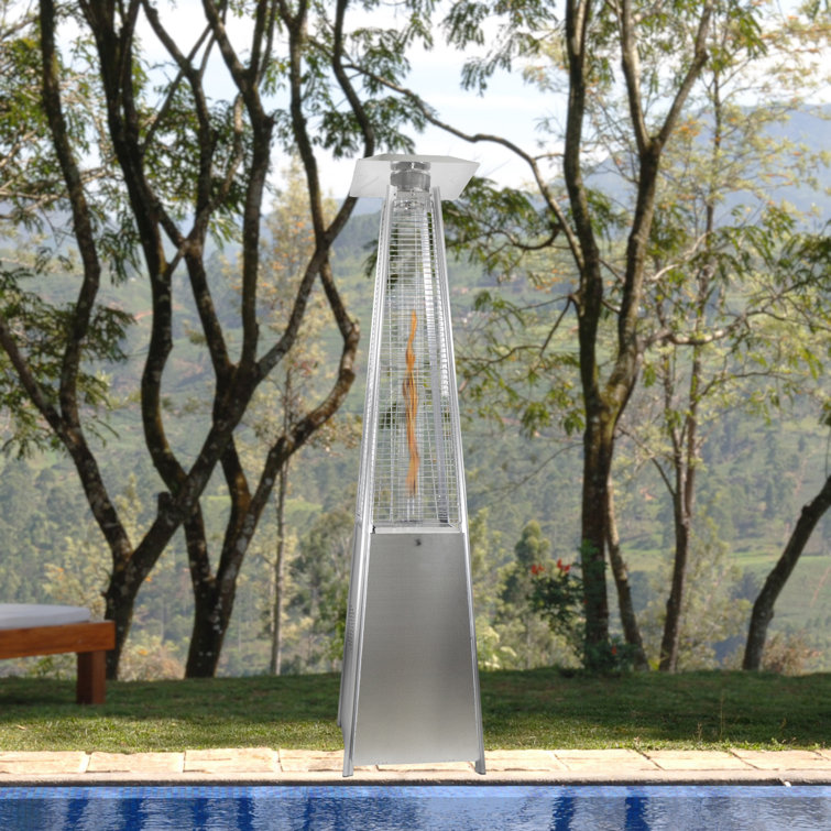 Northlight Pyramid Glass Tube Outdoor Gas Patio Heater 44 000 BTU | Wayfair