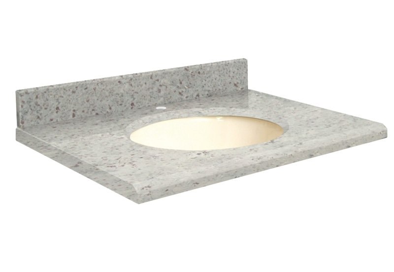 Dessus de salle de bain simple 31 po meuble-lavabo, Biscuit, Centré de 8 pouces, Jaune parfait